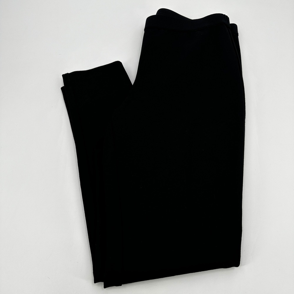 Talbots Soho Ankle Pant 8 Black Elastic Waist Stretch Ponte Trousers Capsule